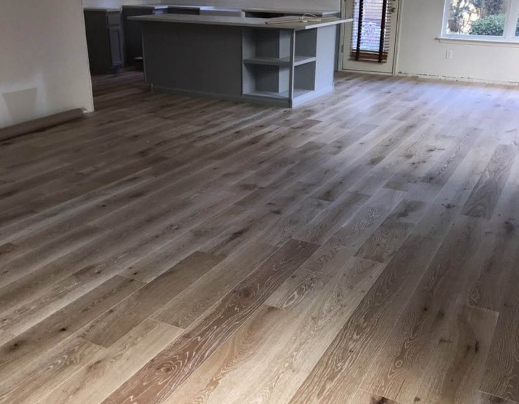 French Oak engineered floors installation